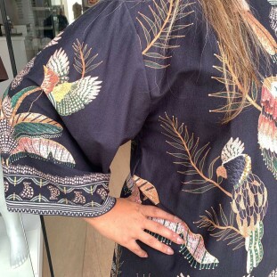 VESTIDO TSHIRT BIG FARM ESTAMPA RECANTO DOS PASSAROS