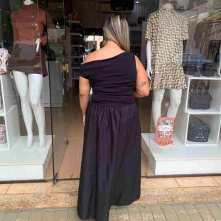 VESTIDO CROPPED FARM DECOTE OMBRO A OMBRO 