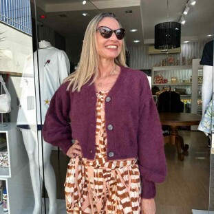 CARDIGAN CURTO PELINHO FARM