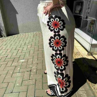 CALCA FIORELLA BEGE SEDA