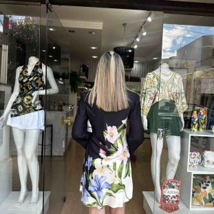 VESTIDO CURTO FARM CEU DE FLOR 
