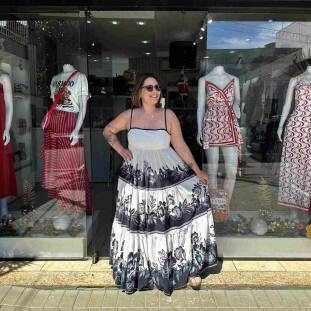 VESTIDO MIDI FARM JARDIM ROMANCE