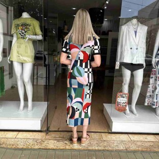 VESTIDO MIDI FARM RECANTO DOS COQUEIROS