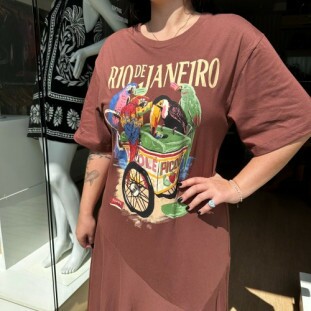 VESTIDO PASSAROS COM PICOLE FARM