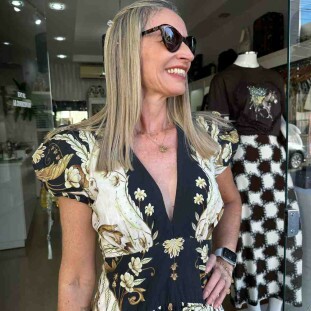 VESTIDO LONGO FARM MANGA MILENA
