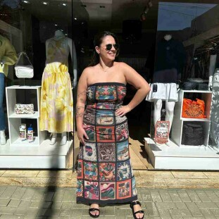 VESTIDO TULE FARM LENCOS CARIOCAS
