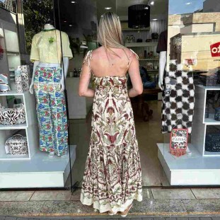 VESTIDO LONGO FARM JARDIM LOUISE