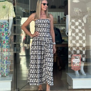 VESTIDO LONGO FARM TUCA XADREZ