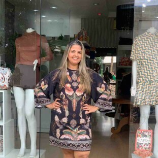 VESTIDO TSHIRT BIG FARM ESTAMPA RECANTO DOS PASSAROS