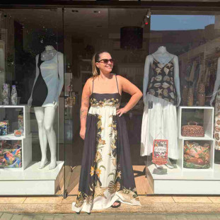 VESTIDO MIDI CONCHA SURREAL