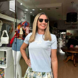 T SHIRT PRAINHA SILK FARM RIO AZUL