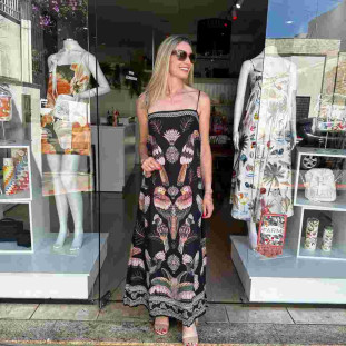 VESTIDO LONGO RECANTO DOS PASSAROS