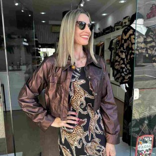 JAQUETA MARROM OPEN