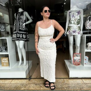 VESTIDO LONGO TEXTURA FARM