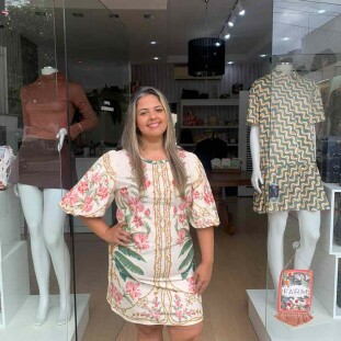VESTIDO TSHIRT FARM  MG FOFA FLORAL NUSA