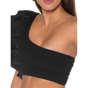 BLUSA CROPPED OMBRO BABADO