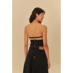 CORSELET BLACK JEANS SEM ALCA