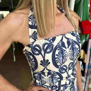 VESTIDO CAVALOS MARINHOS