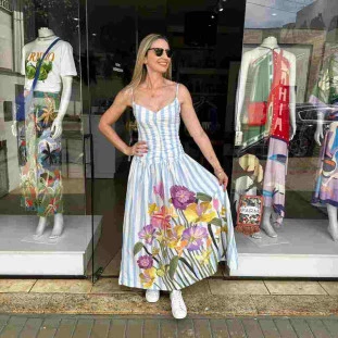 VESTIDO LONGO JARDIM FLORALICE