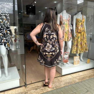 VESTIDO ALCA LENCO FARM JARDIM REAL