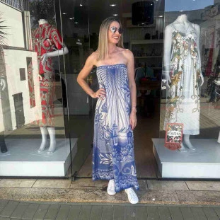 VESTIDO LONGO AFETO TROPICAL