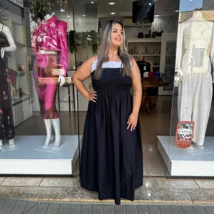 VESTIDO BICOLOR LASTEX