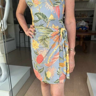 VESTIDO TRANSPASSADO FARM AMALFI