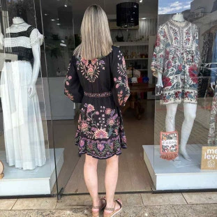 VESTIDO CURTO FARM JARDIM MARAVILHOSO