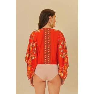 BODY BORBOLETA EM FLOR