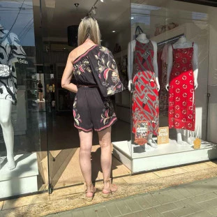 MACAQUINHO OMBRO ÚNICO LENCO ESTAMPA LIA FARM