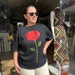 T SHIRT MEDIA ROSA