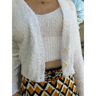 CASACO TRICOT CURTO TEXTURA