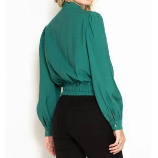 JAQUETA REBITES VERDE ESCURO