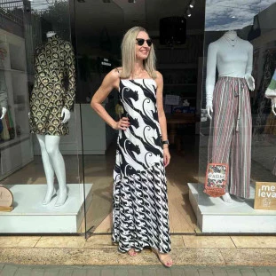 VESTIDO MIDI FARM PANTERAS