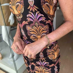 VESTIDO MIDI FARM PANTERA BOHO