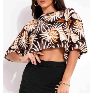 TSHIRT CROPPED MAR DE CONCHA