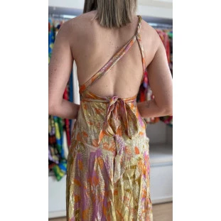 VESTIDO LONGO JACQUARD FLORA LEE