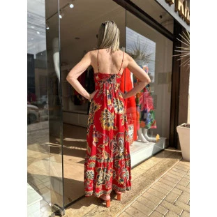 VESTIDO LONGO ALCA FLORAL PEQUIM
