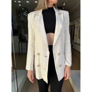 BLAZER LINHO OFF CINZA