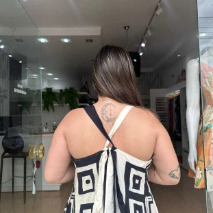 VESTIDO CROPPED FARM LENCO TROPICANO