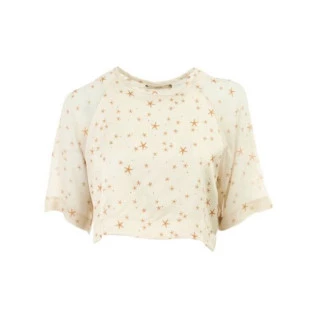 BLUSA ESTAMPADA COM APLICACAO LITTLE STAR