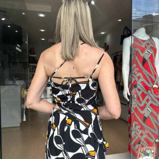 VESTIDO LONGO AMARRAÇÃO OMBRO COPATUCANO FARM 