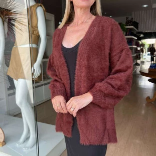 CARDIGAN TRICOT PELINHO