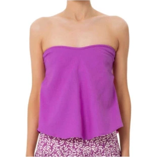 BLUSA CROPPED LASTEX BABADO