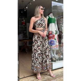 VESTIDO LONGO LEQUE DE FLOR