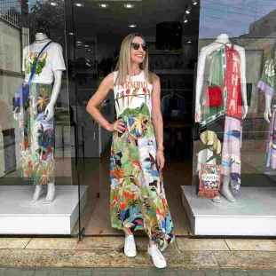 VESTIDO CROPPED REGATA ARARAS GALHO