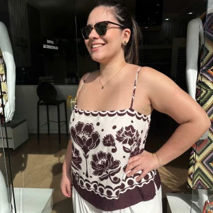 BLUSA ALCA FLORAL ARABESQUE FARM