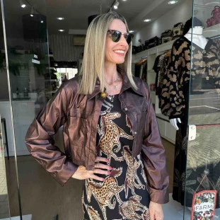 JAQUETA MARRROM OPEN