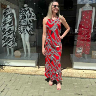 VESTIDO REGATA LONGO  ESTAMPA LOGOTUCA FARM