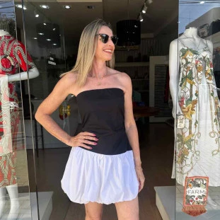 VESTIDO CURTO BALONE SEM ALCA